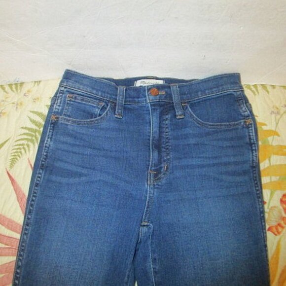 MADEWELL High Rise ROADTRIPPER Denim Size 25 JEANS Skinny DARK Wash STRETCH - Picture 4 of 11